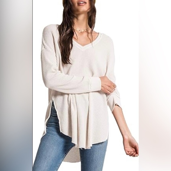 Free People Tops - Free people waffle knit long sleeve 🦁